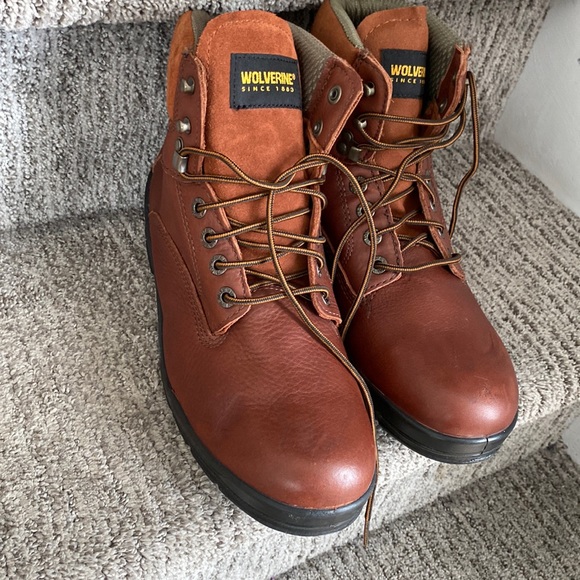Wolverine durashocks direct attach leather work soft toe boots 9.5 main image 14